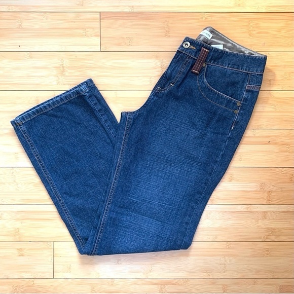 Tommy Hilfiger Vintage Y2K Blue Jeans Denim with Leather Belt Loops - Picture 5 of 8